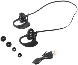 Zerodis Swimming Headphone, Underwater Earphones Sweatproof Headsets for Running Cycling and More Activities (Black)
