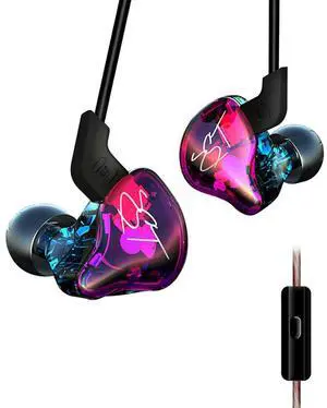 KZ ZST in Ear Monitors Wired Earbuds Hybrid Banlance Armature with Dynamic in-Ear Earphone Stereo Headphone with Detachable Cable for Singer Musician Audiophile (Colorful,with Mic)