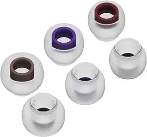 YINYOO 6 PCS/3 Pairs Ear Bud Rubber Tips and CCZ MC02 in Ear Monitor Headphone with mic