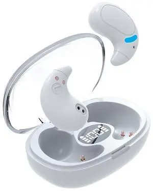 XUMIUZIY Invisible Sleep Headphones, Wireless Sleep Earbuds for Side Sleepers, Bluetooth 5.3 Mini in Ear Headphones, Smart Touch Control, Wireless Earphones for Sleeping, Running, Driving (White)