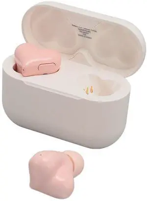 Heart Shaped Cordless Earbuds, Bluetooth 5.3 Headphones, HiFi Stereo Sound Ear Buds, Earphones with Charging Case, for Girls Women (Rose)