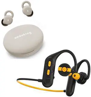 wedoking Sleep Earbuds & 2in1 Bluetooth Headphones with 32GB MP3 for Outdoor Work