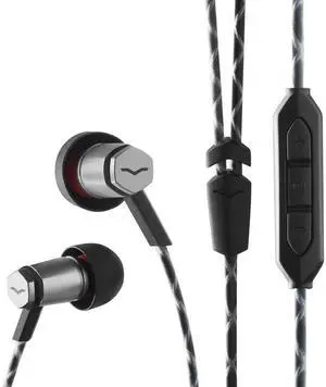 V-MODA Forza Metallo In-Ear Headphones with 3-Button Remote & Microphone - Apple Devices, Gunmetal Black