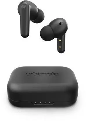 Urbanista True Wireless Earbuds Headphones with Active Noise Cancelling, 25 Hours Playtime, Touch Controls & 6 Microphones for Clear Calling, Bluetooth 5.0 Earphones, London, Black