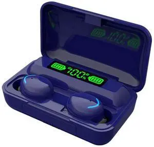 New 2025 Wireless Earbuds True Wireless Stereo Bluetooth 5.3 9D Stereo Earphones IPX7 Waterproof Sporty Headphones 2000MAH Power Bank 220 Hrs Battery Life Noise Cancelling 5 Hrs Call time (Purple)
