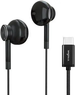 USB Type C Earbud Headphones, Hi-Res in-Ear Earphone w/Mic Compatible with iPhone 15 Series New iPad Pro/MacBook Pro, Google Pixel 5g/5/4xl, OnePlus, Samsung Galaxy, HTC U12, Sony, Essential, Razer