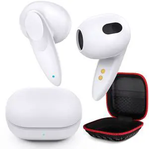 Wireless Earbuds Bluetooth Headset Mini in-Ear Headphone Noise Canceling Deep Bass Earphone for iPhone 15 Plus 16e 16 Pro Max 13 14 for Samsung S25 S24 A53 A54 S23 Galaxy Flip for Google Pixel 6 7 8 9