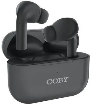 Coby True Wireless Earbuds with Charging Case, Black