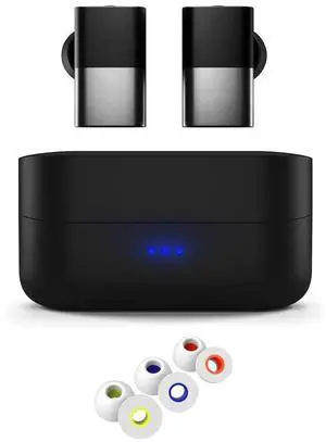 Status Audio Between Pro True Wireless Earbuds Plus Memory Foam Replacement Earbud Tips - Charging Case - 4 Microphones - Hybrid Triple Driver - 12 + 36 Hour Battery - Bluetooth 5.2 - Noise-Isolating