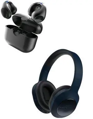 Soul Electronics Bundle of Openear Ear Buds S-Clip On Bluetooth Earphones and Over-Ear Active Noise Cancelling Headphones