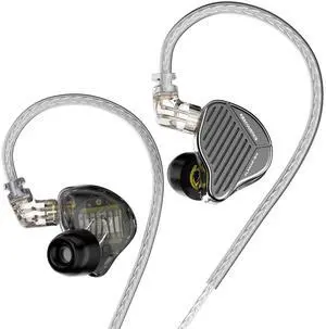 KZ PR1 Pro Planar IEM High Resolution Earphone Earbuds,Wired in-Ear Monitor Headphones/Headsets,HiFi in Ear Buds 4 Audiphile (Black, Without mic)