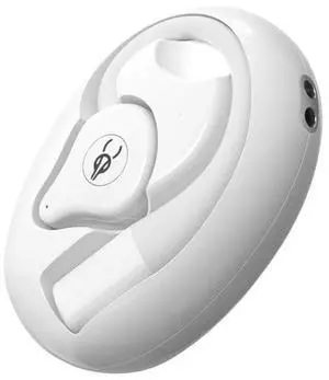 ICESOMNUS Sabbat Q12 Jurassic-Themed Open-Ear Bluetooth 5.4 Headphones, Ear-Hook Wireless Earbuds, Non-in-Ear Sport Running Earphones, High-Fidelity Sound, Noise Cancelling, 2025 (Cloud White)