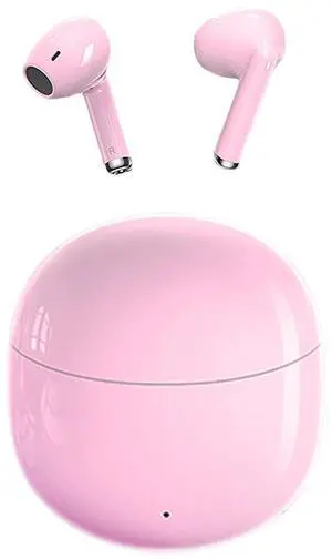 Ttbesmi True Wireless Earbuds Pink Blue Tooth Ear Buds Noise Cancelling Pink Earbuds Ear Buds for Small Ears Bluetooth in Ear Headphones for Working Out Cute TWS Wireless Earbuds for iPhone Android
