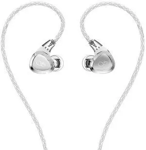 SHANLING SONO in-Ear Headphones, 2DD+1BA Monitor Wired Hi-Res Earphones, Triple Dynamic Hybrid Lossless Earbuds, HiFi Wired IEMs with 2 pin 0.78mm 3.5mm Headphone Plug (Silver)