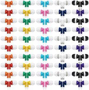 Saysurey 50 Pack Earbud Bulk Headphone Earphone Earbud with Wire Individually Bagged Wired in Ear Buds(Multicolor)
