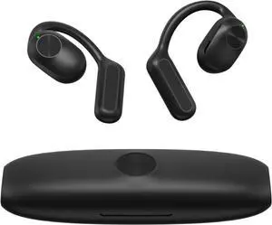 Sainellor 2025 Latest Open-Ear Air Conduction Headphones, 56H Playtime Bluetooth 5.2 Wireless Earbuds, IPX5 Waterproof Sport Earphones, Touch Control, Noise Isolating Running Headset (Black)