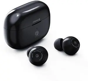 ROSESELSA Ceramics Wireless Earbuds, High-Fidelity Sound, 60ms Gaming Earphones, 35H Playtime with Super Charge, IPX5 Sweat Resistant, Dual Connectivity, Bluetooth 5.3, ENC (Black)