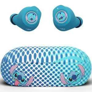 Disney Lilo and Stitch Bluetooth Earbuds w/Charging Case- Wireless Headphones w/Built-in Mic+ Up to 30 Hrs Playtime- Lilo and Stitch Gifts for Girls,Boys,Women,Men,All Fans of Lilo and Stitch Stuff