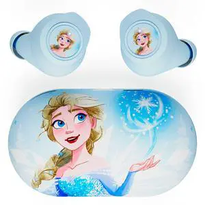 Disney Frozen Elsa and Anna Wireless Earbuds w/Charging Case - Adult Bluetooth Headphones w/Built-in Mic Up to 30 Hrs Playtime- Gifts for Her, Woman, Fans of Disney Frozen Stuff