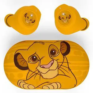 Lion King Disney Wireless Earbuds w/Charging Case - Bluetooth Headphones w/Built-in Mic Up to 30 Hrs Playtime- Gifts for Her, Boys, Women, Men, All Fans of Disney Lion King Stuff (Simba)