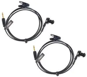 YNIBST 3.5mm Listen/Receive Only Earpiece Surveillance Headset in-Ear Earbud for Two-Way Radios, Transceivers and Radio Speaker Mics Jacks (2-Pack)