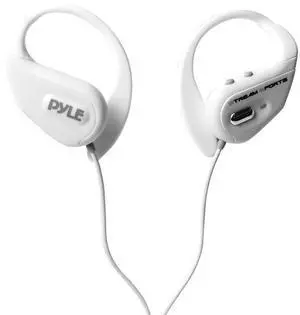 Pyle PWBH18WT Water Resistant Bluetooth Streaming Wireless Headphones with Built-in Microphone, White