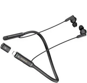 A12 Neckband Bluetooth 5.3 Earbuds - 60H Playtime, Built-in OTG Fast Charger, Lightweight Memory Steel, Type-C Adapter, Noise-Isolating Earphones for Sports, Gaming & Calls