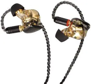 in Ear Monitor Headphones, HiFi Wired Earbuds, Powerful Bass Pure Copper Graphene Unit Monitor IEM Earphone with Detachable MMCX Cable for Singer Musicians Drummers DJ (Black Line)