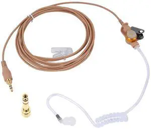 Pdflie IFB Earpiece 3.5mm in Ears Broadcast Communication Headset Anchor Ear Piece Broadcaster in-Ear Professional Earset for iPhone Android Telex Lecstronics Clear-Com (Skin Color,1/4" Connector)