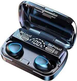 NIUTA Wireless Earbuds Bluetooth 5.1 Headphones Touch Control with Wireless Charging Case IPX7 Waterproof Stereo Earphones in-Ear Built-in Mic Headset Premium Deep Bass Black