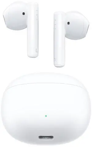 Nisheng 2025 Wireless Earbuds - Low Latency, Long Battery Life, Sound Isolation, with Mic for Gaming, Sports, and Music, Gaming Headset | Type-C Charging, Headphones for Boyfriend/Girlfriend (White)