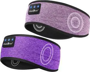 MUSICOZY Sleep Headphones Bluetooth Headband Wireless Music Headband Headphones, Earbuds for Side Sleepers Women Men Workout Running Travel Yoga Cool Gadgets Unique Gift 2 Pcs