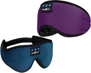 MUSICOZY Sleep Headphones Breathable Bluetooth 5.4 Headband 3D Sleeping Headphones, Wireless Eye Mask Sleep Earbuds for Side Sleeper Women Office Air Travel Cool Tech Gadgets Unique Gifts