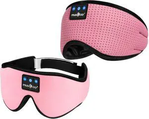 MUSICOZY Sleep Headphones Breathable Bluetooth 5.4 Headband 3D Sleeping Headphones, Wireless Eye Mask Sleep Earbuds for Side Sleeper Women Office Air Travel Cool Tech Gadgets Unique Gifts 2 Packs