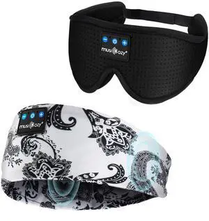 MUSICOZY Sleep Headphones Bluetooth 5.4 Headband, Sports Wireless Earphones Sweat Resistant Earbuds Sleeping Headphone with Ultra-Thin HD Stereo Speaker for Workout Running Cool Gadgets Unique Gifts