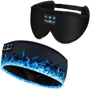 MUSICOZY Sleep Headphones Bluetooth 5.4 Headband, Sports Wireless Earphones Sweat Resistant Earbuds Sleeping Headphone with Ultra-Thin HD Stereo Speaker for Workout Running Cool Gadgets Unique Gifts