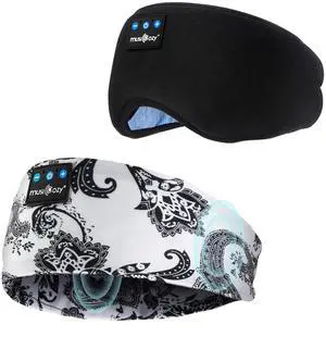 MUSICOZY Sleep Headphones Bluetooth 5.4 Headband, Sports Wireless Earphones Sweat Resistant Earbuds Sleeping Headphone with Ultra-Thin HD Stereo Speaker for Workout Running Cool Gadgets Unique Gifts