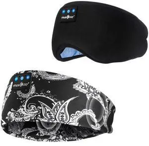 MUSICOZY Sleep Headphones Bluetooth 5.4 Headband, Sports Wireless Earphones Sweat Resistant Earbuds Sleeping Headphone with Ultra-Thin HD Stereo Speaker for Workout Running Cool Gadgets Unique Gifts