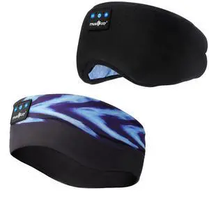 MUSICOZY Sleep Headphones Bluetooth 5.4 Headband, Sports Wireless Earphones Sweat Resistant Earbuds Sleeping Headphone with Ultra-Thin HD Stereo Speaker for Workout Running Cool Gadgets Unique Gifts