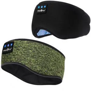 MUSICOZY Sleep Headphones Bluetooth 5.4 Headband, Sports Wireless Earphones Sweat Resistant Earbuds Sleeping Headphone with Ultra-Thin HD Stereo Speaker for Workout Running Cool Gadgets Unique Gifts