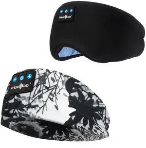 MUSICOZY Sleep Headphones Bluetooth 5.4 Headband, Sports Wireless Earphones Sweat Resistant Earbuds Sleeping Headphone with Ultra-Thin HD Stereo Speaker for Workout Running Cool Gadgets Unique Gifts