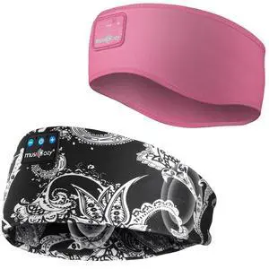 MUSICOZY Sleep Headphones Bluetooth 5.4 Headband, Sports Wireless Earphones Sweat Resistant Earbuds Sleeping Headphone with Ultra-Thin HD Stereo Speaker for Workout Running Cool Gadgets Unique Gifts