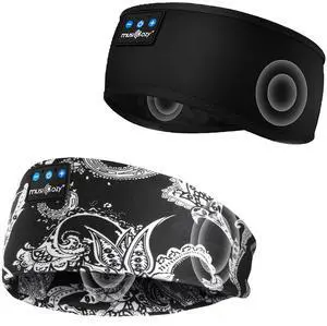 MUSICOZY Sleep Headphones Bluetooth 5.4 Headband, Sports Wireless Earphones Sweat Resistant Earbuds Sleeping Headphone with Ultra-Thin HD Stereo Speaker for Workout Running Cool Gadgets Unique Gifts