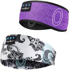 MUSICOZY Sleep Headphones Bluetooth 5.4 Headband, Sports Wireless Earphones Sweat Resistant Earbuds Sleeping Headphone with Ultra-Thin HD Stereo Speaker for Workout Running Cool Gadgets Unique Gifts