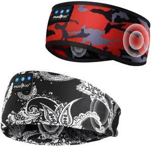 MUSICOZY Sleep Headphones Bluetooth 5.4 Headband, Sports Wireless Earphones Sweat Resistant Earbuds Sleeping Headphone with Ultra-Thin HD Stereo Speaker for Workout Running Cool Gadgets Unique Gifts