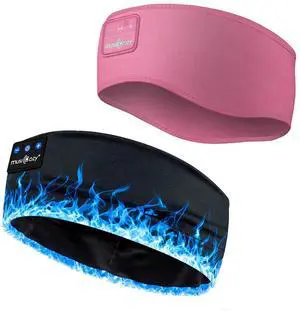MUSICOZY Sleep Headphones Bluetooth 5.4 Headband, Sports Wireless Earphones Sweat Resistant Earbuds Sleeping Headphone with Ultra-Thin HD Stereo Speaker for Workout Running Cool Gadgets Unique Gifts