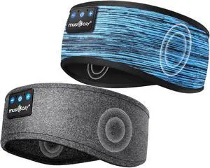 MUSICOZY Sleep Headphones Bluetooth Headband, Sleep Mask With Bluetooth Sleep Headphones, Sports Sleeping Headphones Sleep Earbuds with Ultra-Thin HD Stereo Speakers Perfect for Insomnia Workout