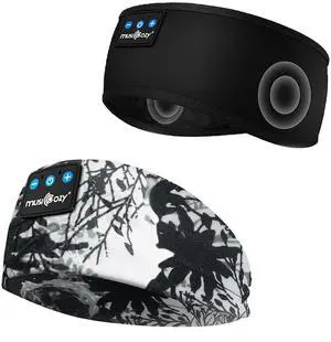 MUSICOZY Sleep Headphones Bluetooth 5.4 Headband, Sports Wireless Earphones Sweat Resistant Earbuds Sleeping Headphone with Ultra-Thin HD Stereo Speaker for Workout Running Cool Gadgets Unique Gifts