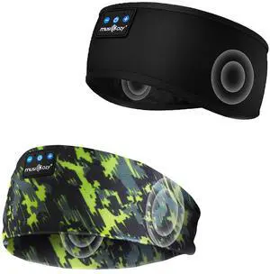MUSICOZY Sleep Headphones Bluetooth 5.4 Headband, Sports Wireless Earphones Sweat Resistant Earbuds Sleeping Headphone with Ultra-Thin HD Stereo Speaker for Workout Running Cool Gadgets Unique Gifts