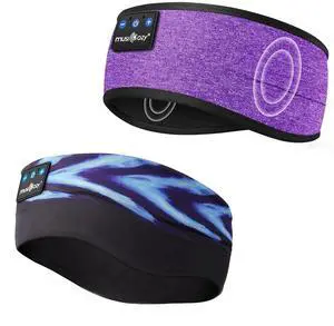 MUSICOZY Sleep Headphones Bluetooth 5.4 Headband, Sports Wireless Earphones Sweat Resistant Earbuds Sleeping Headphone with Ultra-Thin HD Stereo Speaker for Workout Running Cool Gadgets Unique Gifts